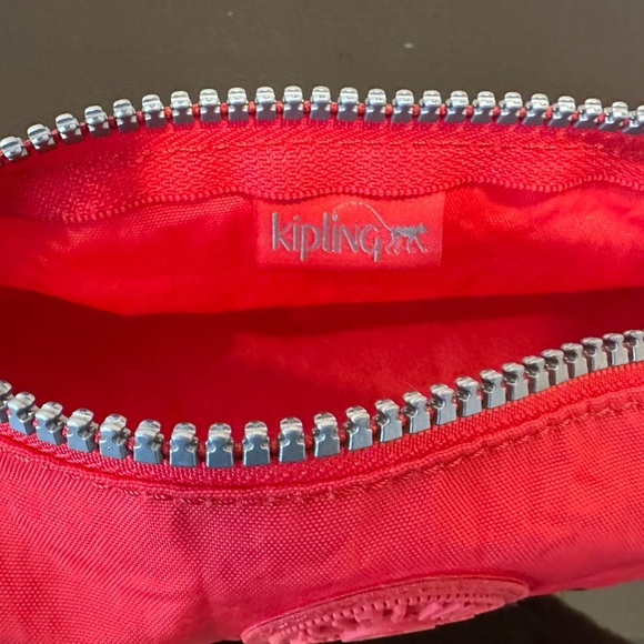 Kipling Vibrant Red Zip Pouch - Picture 5 of 9